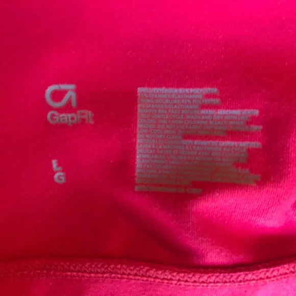 Gap Fit Activewear Racer Back Sports Top in Polyester Spandex Deep Pink Size L - Picture 3 of 3